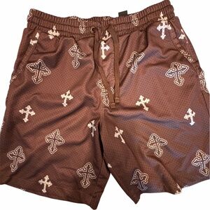 Saints Studio Brown Shorts with Cross Pattern size large men’s